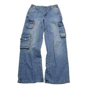 BDG‎ Urban Outfitters Jeans Mens 28x32 Light Wash Cargo Carpenter Elastic Waist
